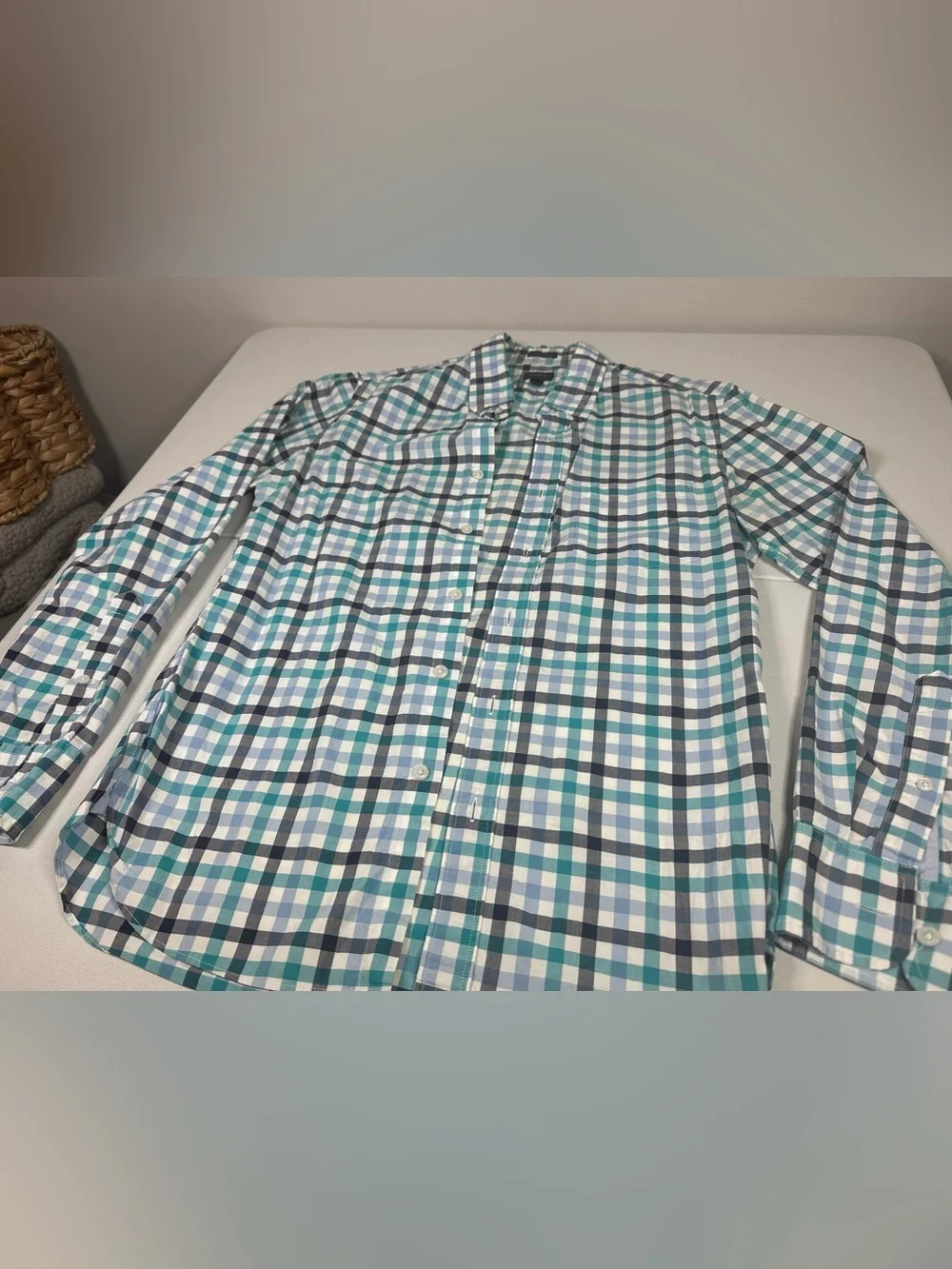 J. Crew Gingham Plaid Slim Fit Button Down Shirt